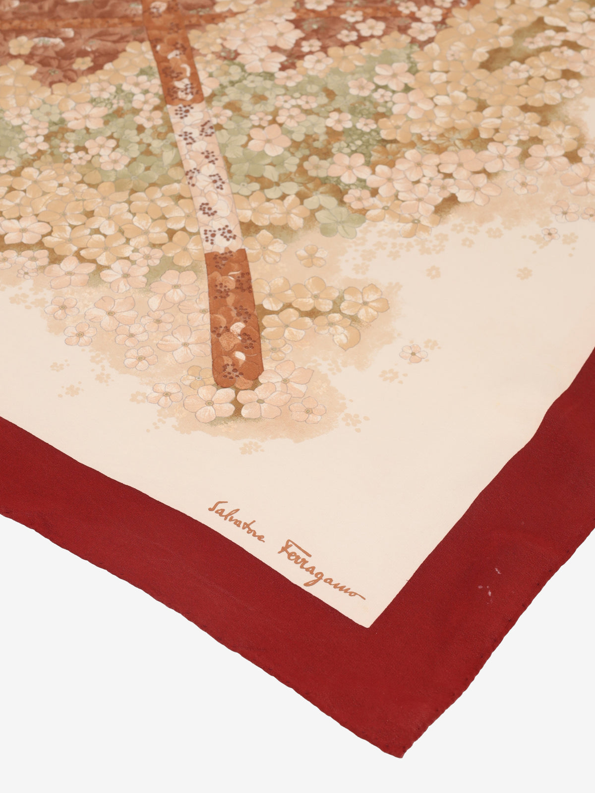 Salvatore Ferragamo Silk Scarf with Rowing Regatta Motif W150626.30  Ferragamo 