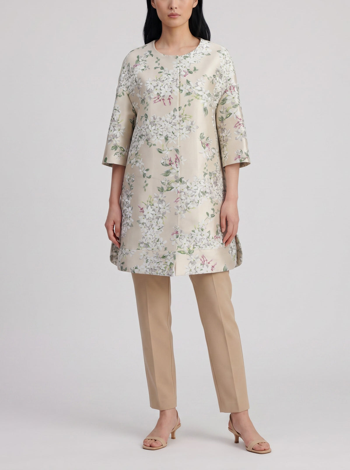 Giambattista Valli Floral Oversized Lightweight Coat CVM26.6.163  Giambattista Valli 
