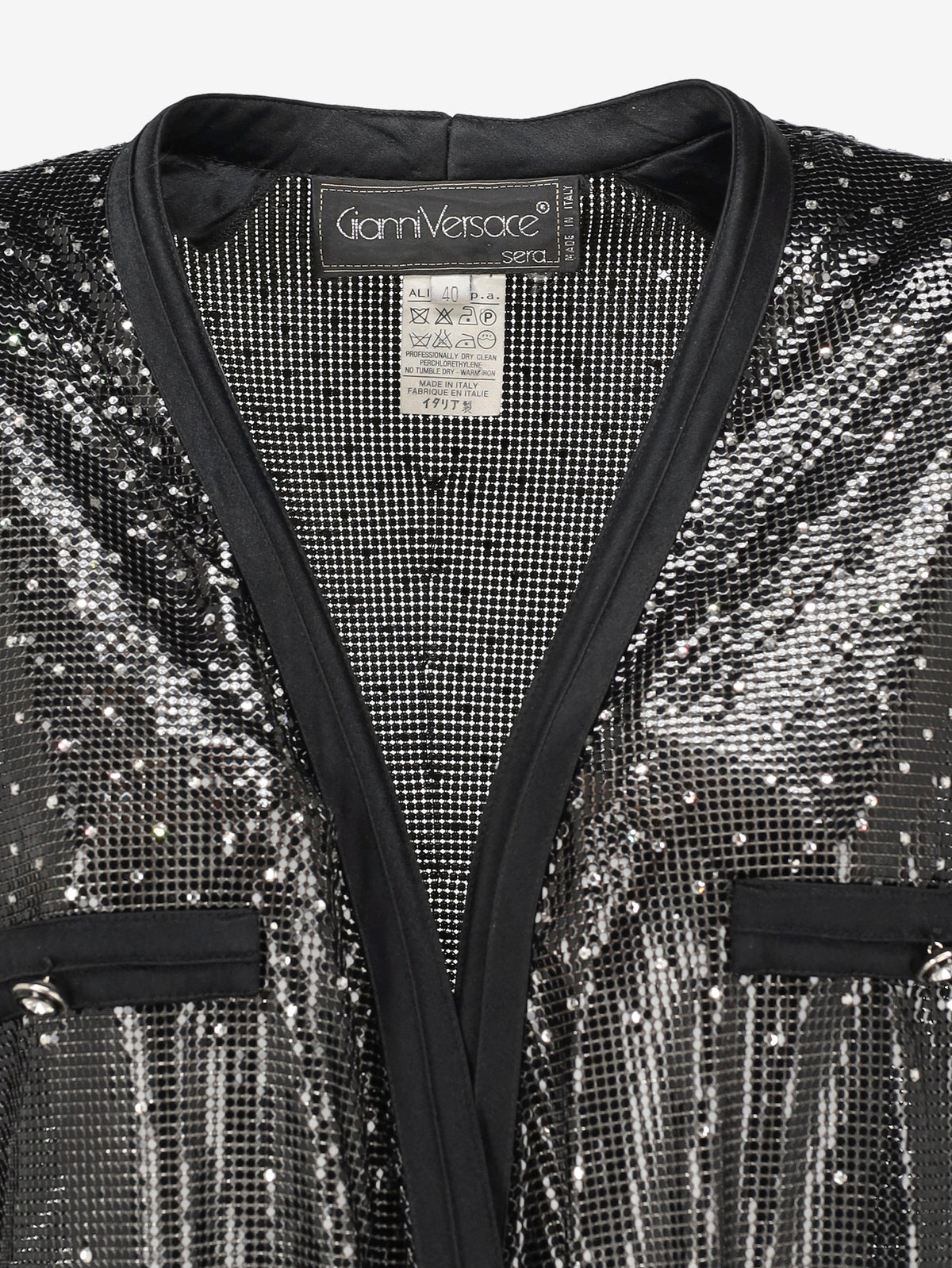 Gianni Versace Couture - Black Metallic Mesh Tunic Dress AR113  Gianni Versace 