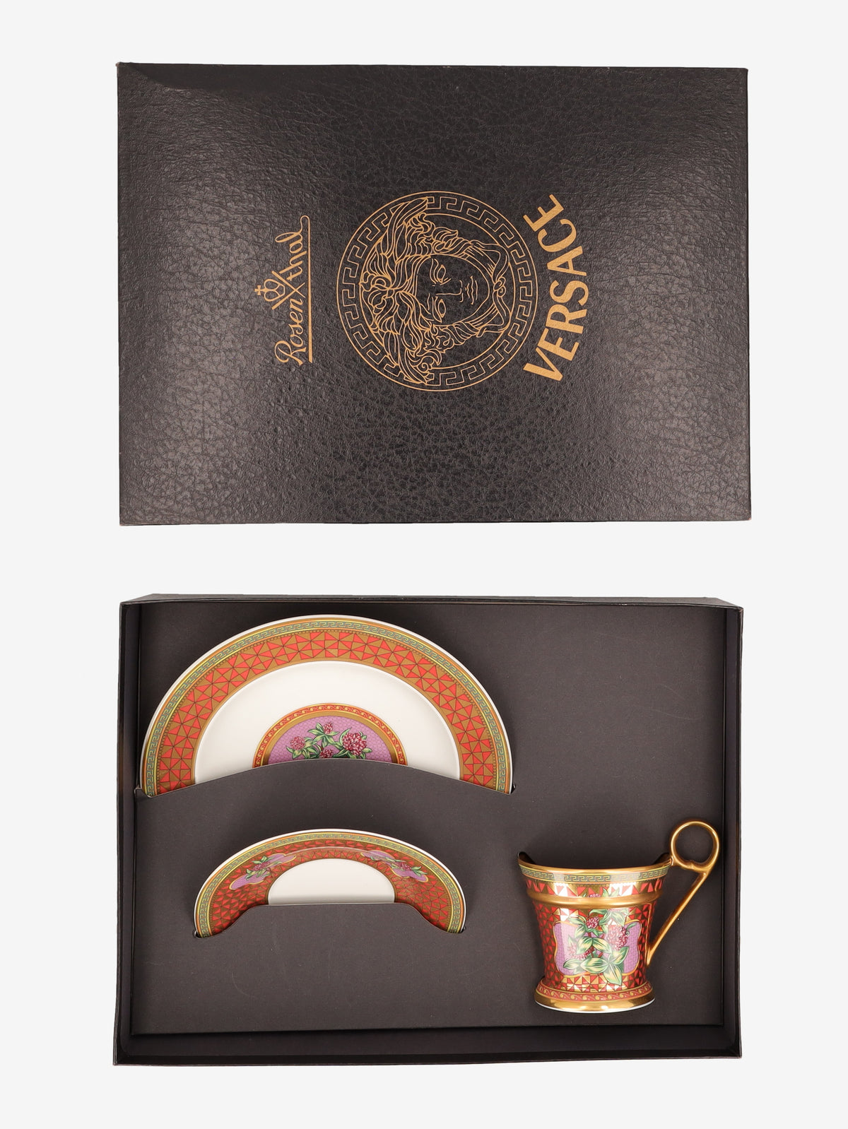 Rosenthal Meets Versace "Floral Elegy" 3-Piece Porcelain Coffee / Tea Set MR12926.40.1  Gianni Versace 