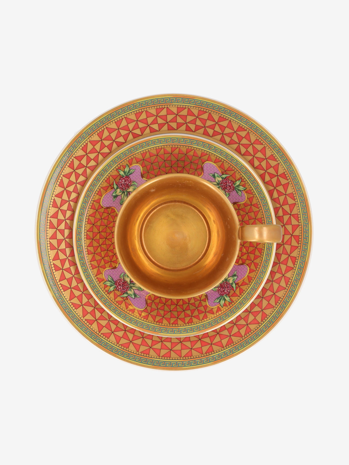 Rosenthal Meets Versace "Floral Elegy" 3-Piece Porcelain Coffee / Tea Set MR12926.40.1  Gianni Versace 