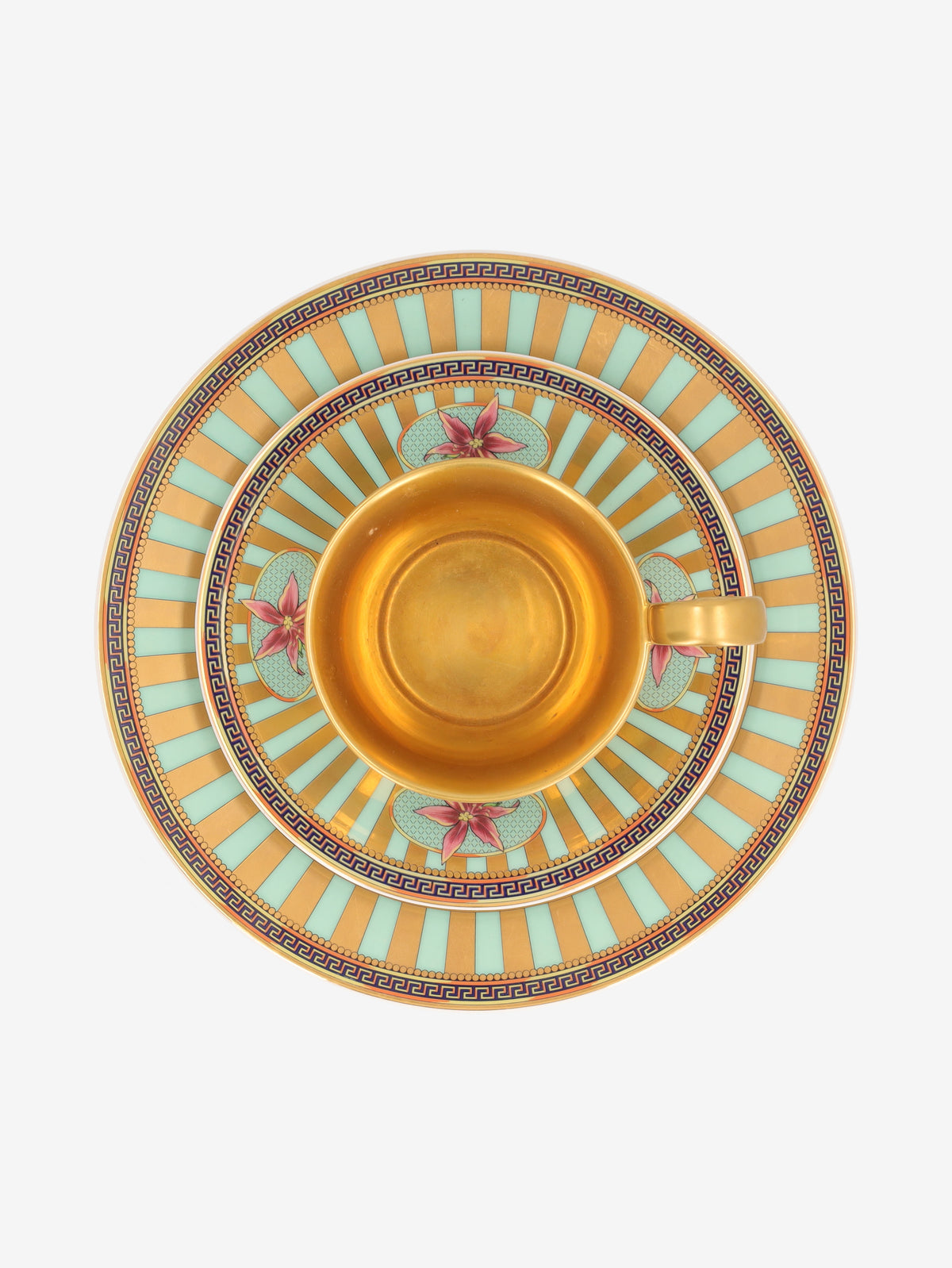 Rosenthal Meets Versace "Floral Elegy" 3-Piece Porcelain Coffee / Tea Set MR12926.40.2  Gianni Versace 