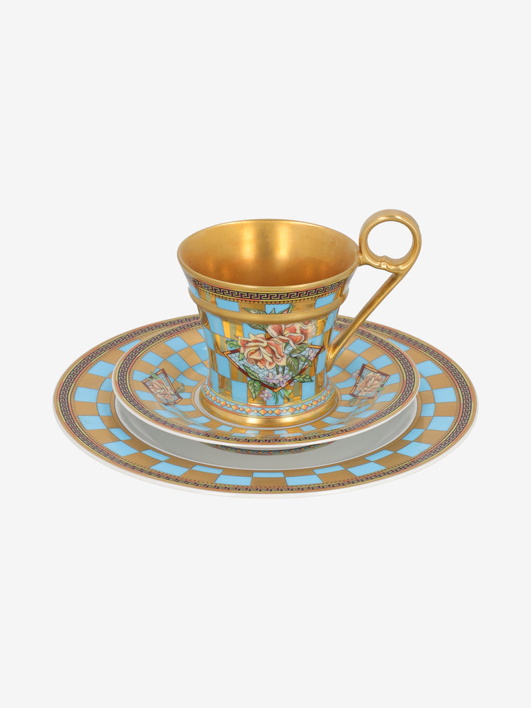 Rosenthal Meets Versace "Floral Elegy" 3-Piece Porcelain Coffee / Tea Set MR12926.40.4  Gianni Versace 