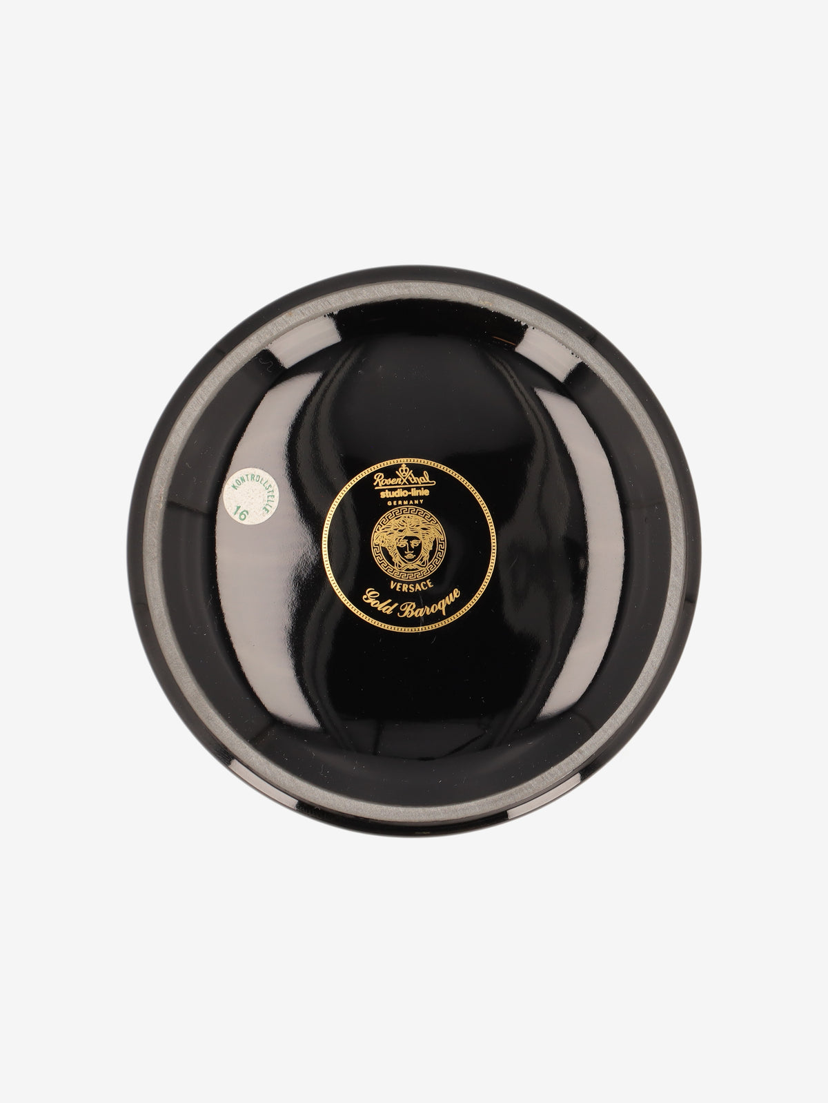 Rosenthal Meets Versace "Gold Baroque" Black and Gold Porcelain Vase MR12926.42  Gianni Versace 