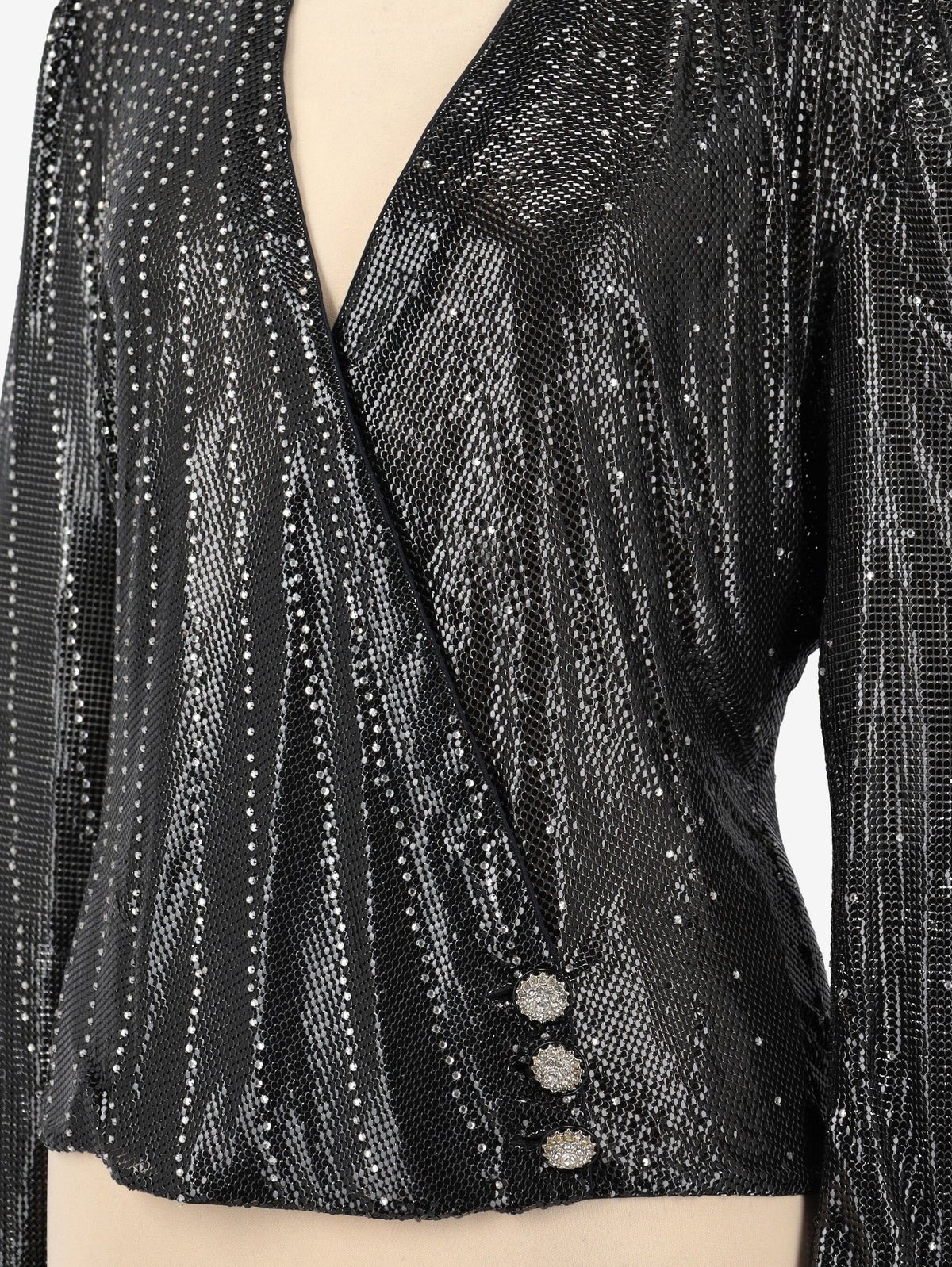 Gianni Versace Couture Metallic Knit Blouse W04032025_25  Gianni Versace 