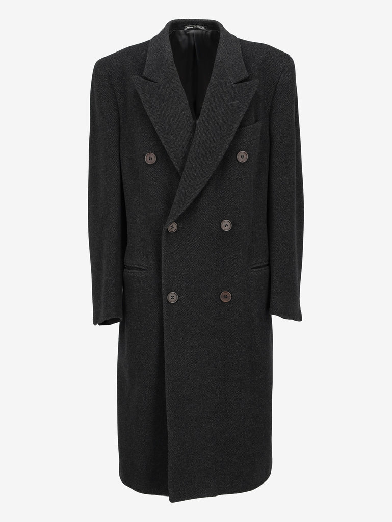 Giorgio Armani Grey Wool-Blend Double-Breasted Coat MU260921.72  Giorgio Armani 