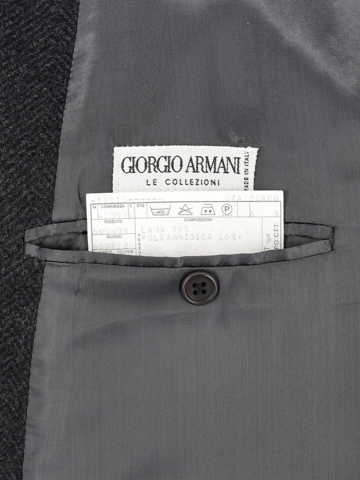 Giorgio Armani Grey Wool-Blend Double-Breasted Coat MU260921.72  Giorgio Armani 