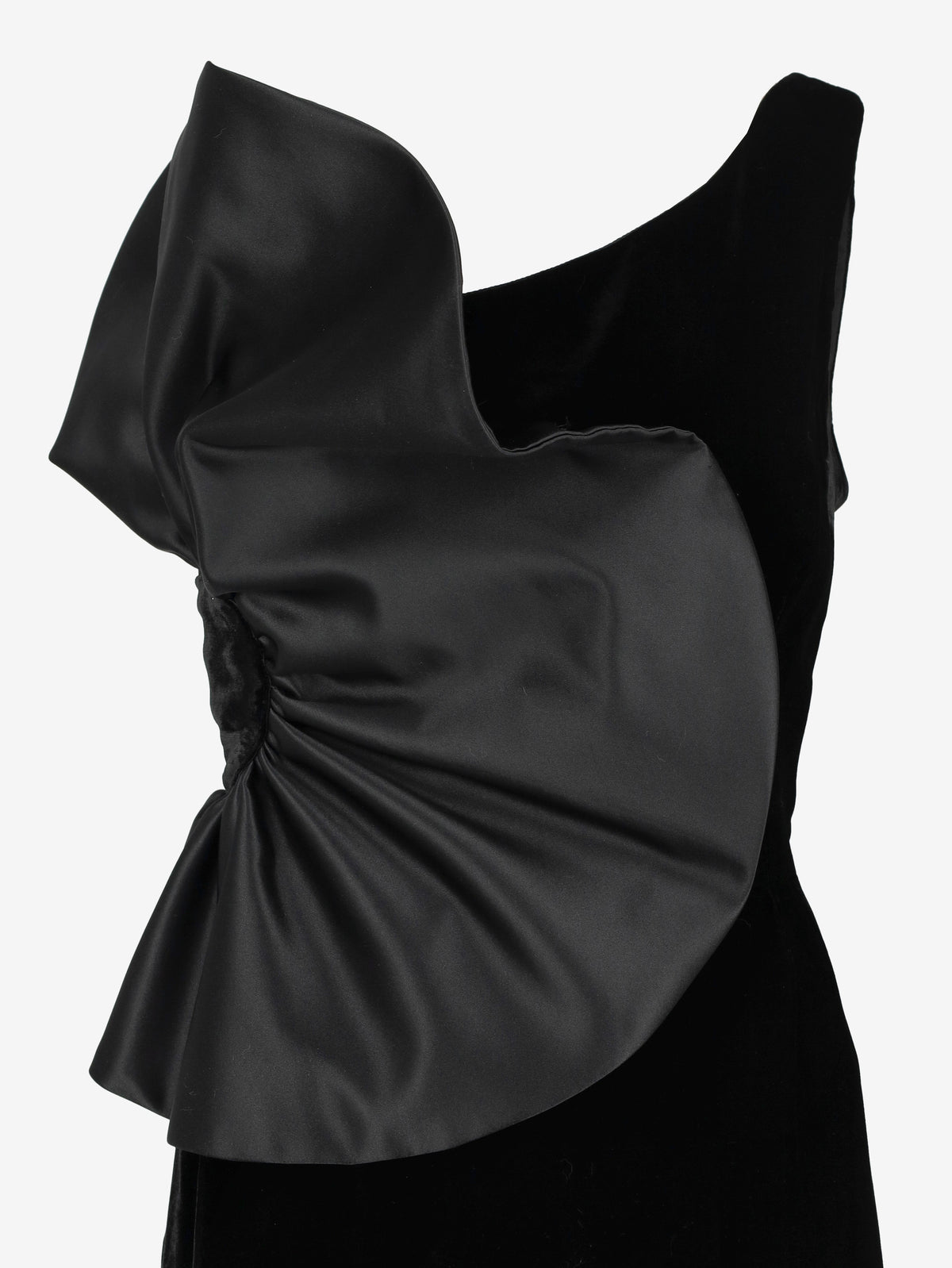 Giorgio Armani One-Shoulder Velvet Dress W27526.166  Giorgio Armani 