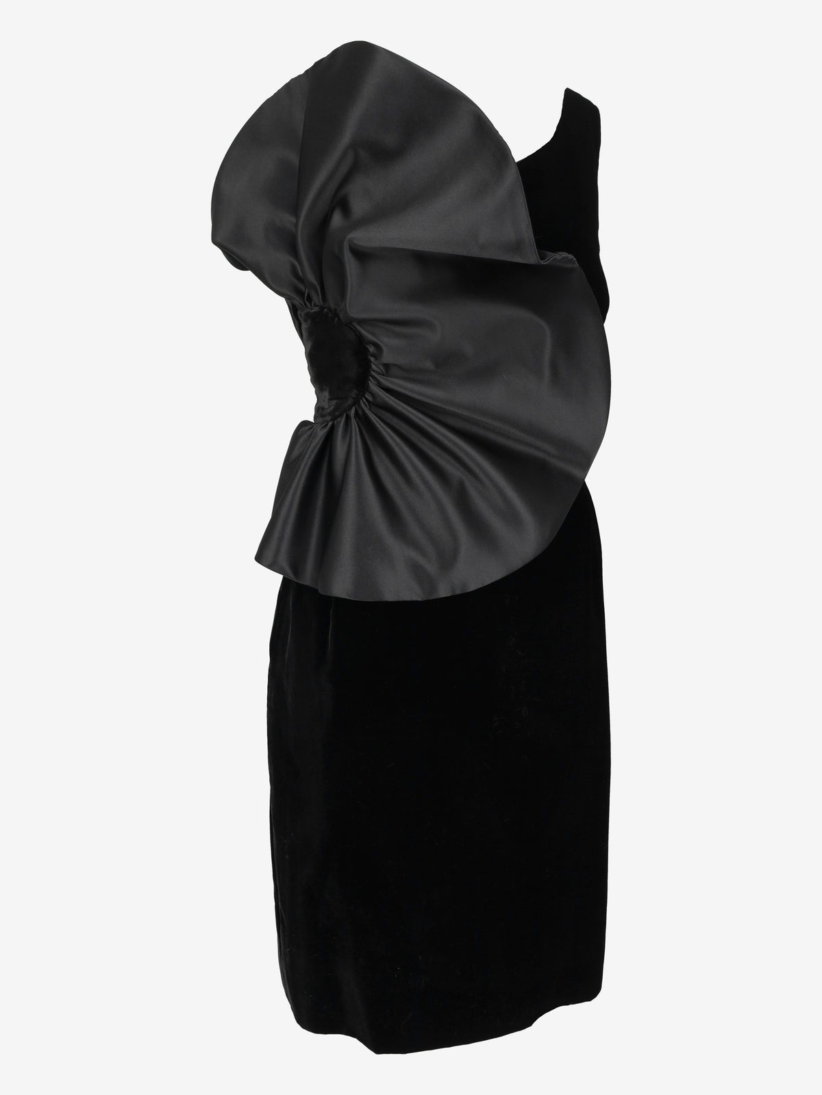 Giorgio Armani One-Shoulder Velvet Dress W27526.166  Giorgio Armani 