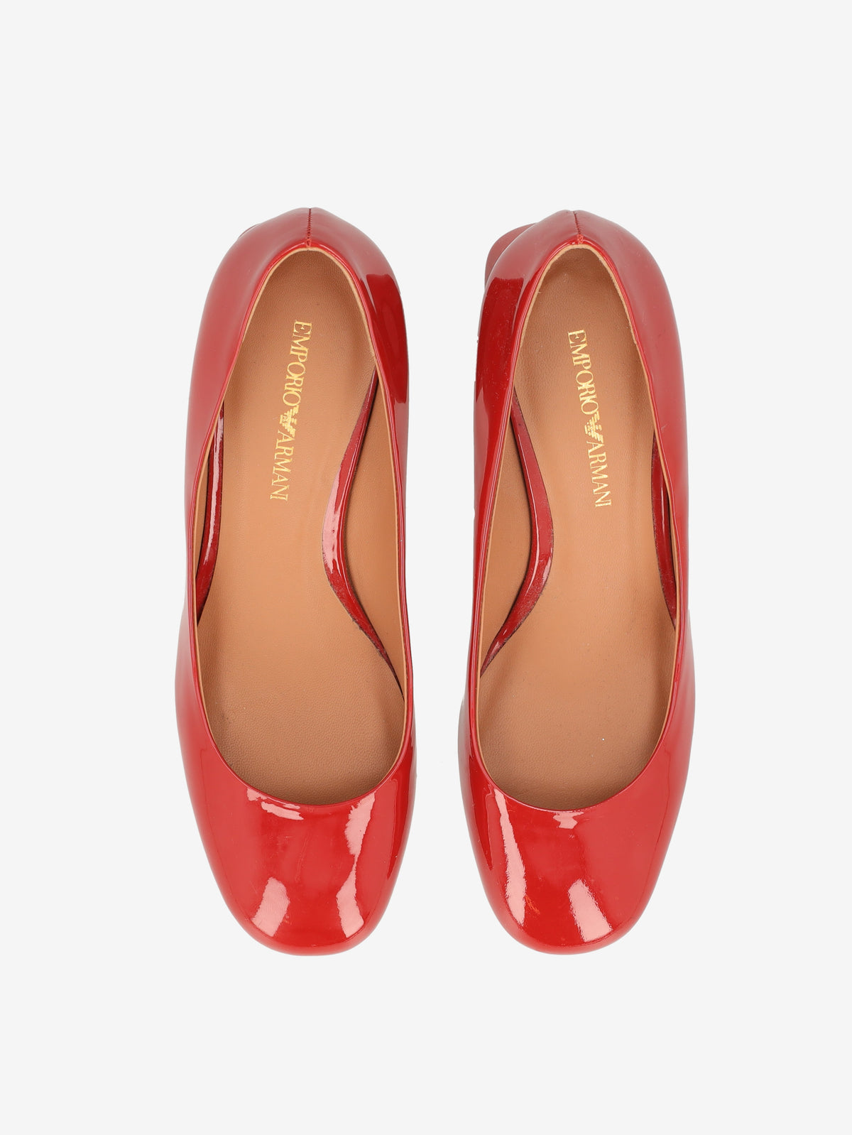 Emporio Armani Red Patent Leather Low-Heel Shoes W7926.13  Giorgio Armani 