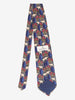 Givenchy Blue Silk Tie with Elephant and Floral Motifs MU260921.96  Givenchy 