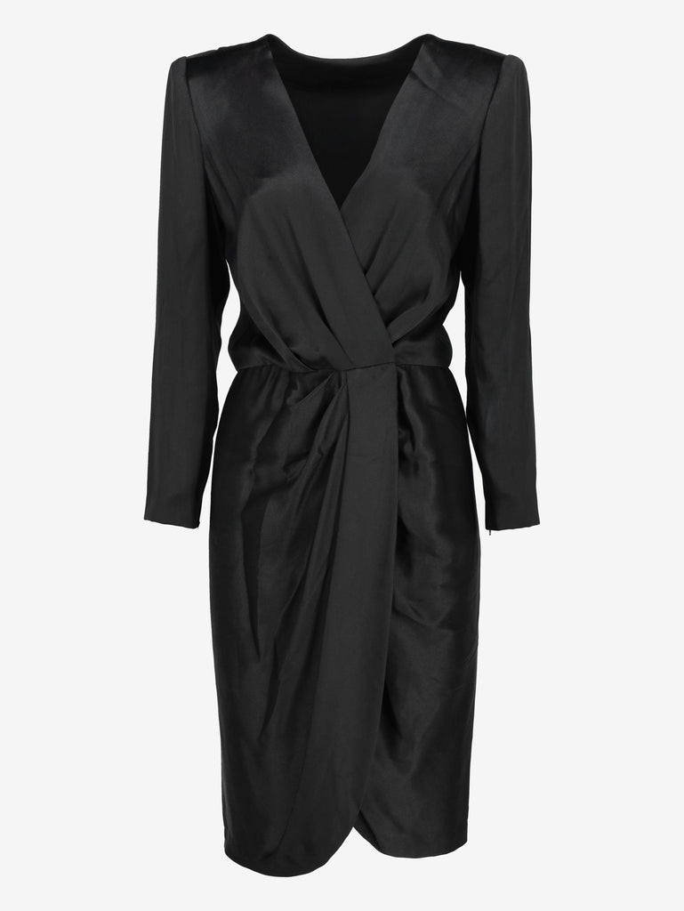 Givenchy Black Wrap-Effect Mini Dress W2926.11  Givenchy 