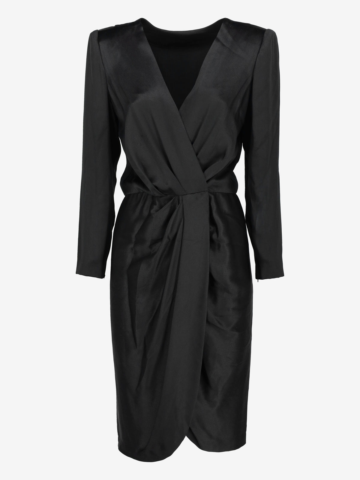 Givenchy Black Wrap-Effect Mini Dress W2926.11  Givenchy 