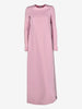 Gucci Structured Long Cady Dress in Dusty Pink with Side Zip AR119  Gucci 