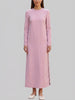 Gucci Structured Long Cady Dress in Dusty Pink with Side Zip AR119  Gucci 