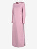 Gucci Structured Long Cady Dress in Dusty Pink with Side Zip AR119  Gucci 
