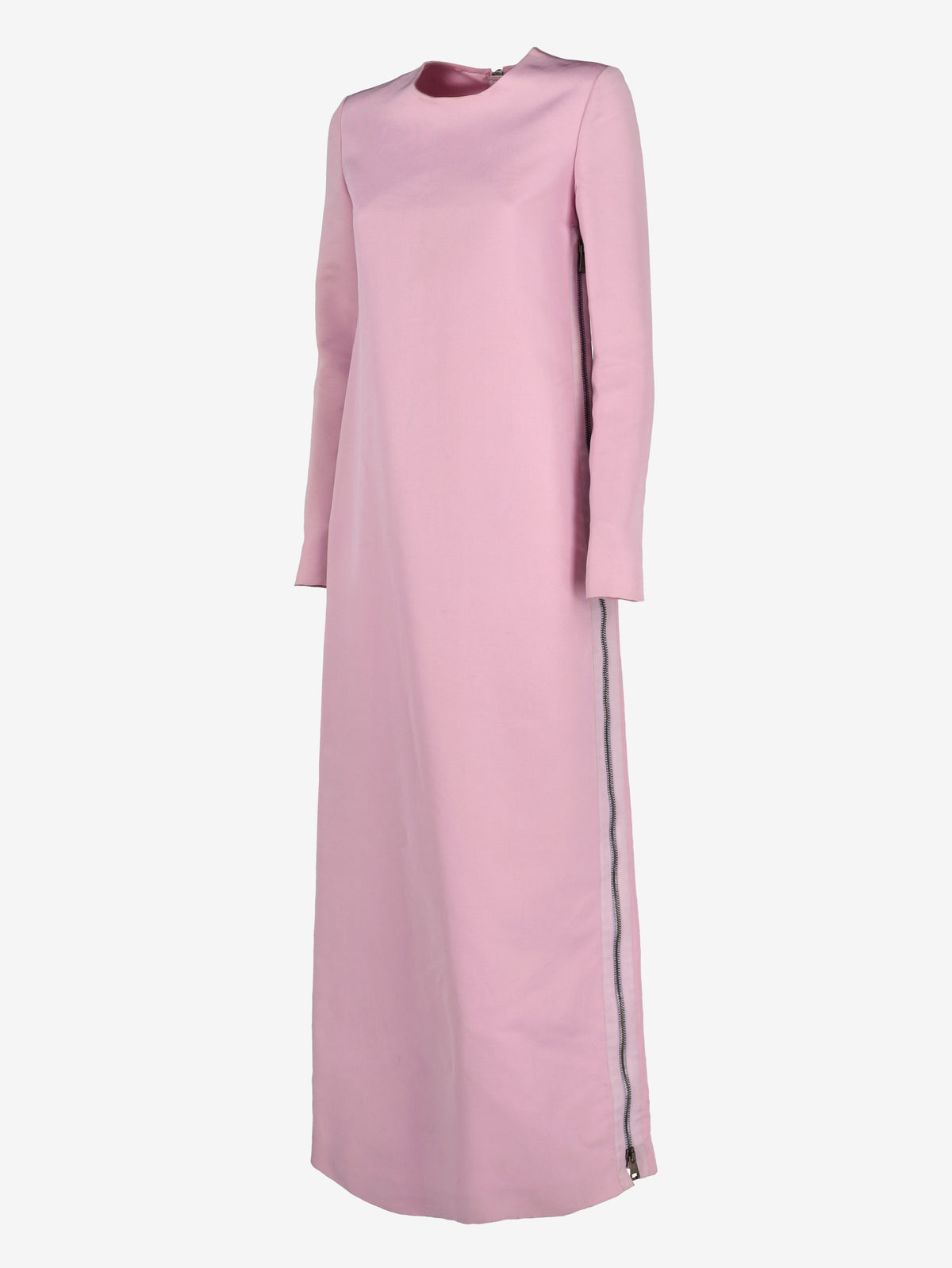 Gucci Structured Long Cady Dress in Dusty Pink with Side Zip AR119  Gucci 