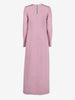 Gucci Structured Long Cady Dress in Dusty Pink with Side Zip AR119  Gucci 