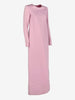Gucci Structured Long Cady Dress in Dusty Pink with Side Zip AR119  Gucci 
