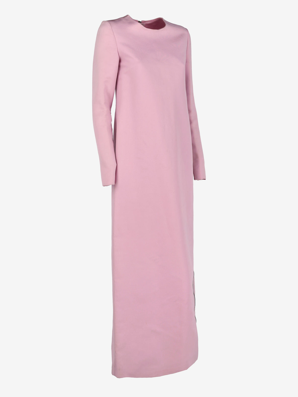 Gucci Structured Long Cady Dress in Dusty Pink with Side Zip AR119  Gucci 