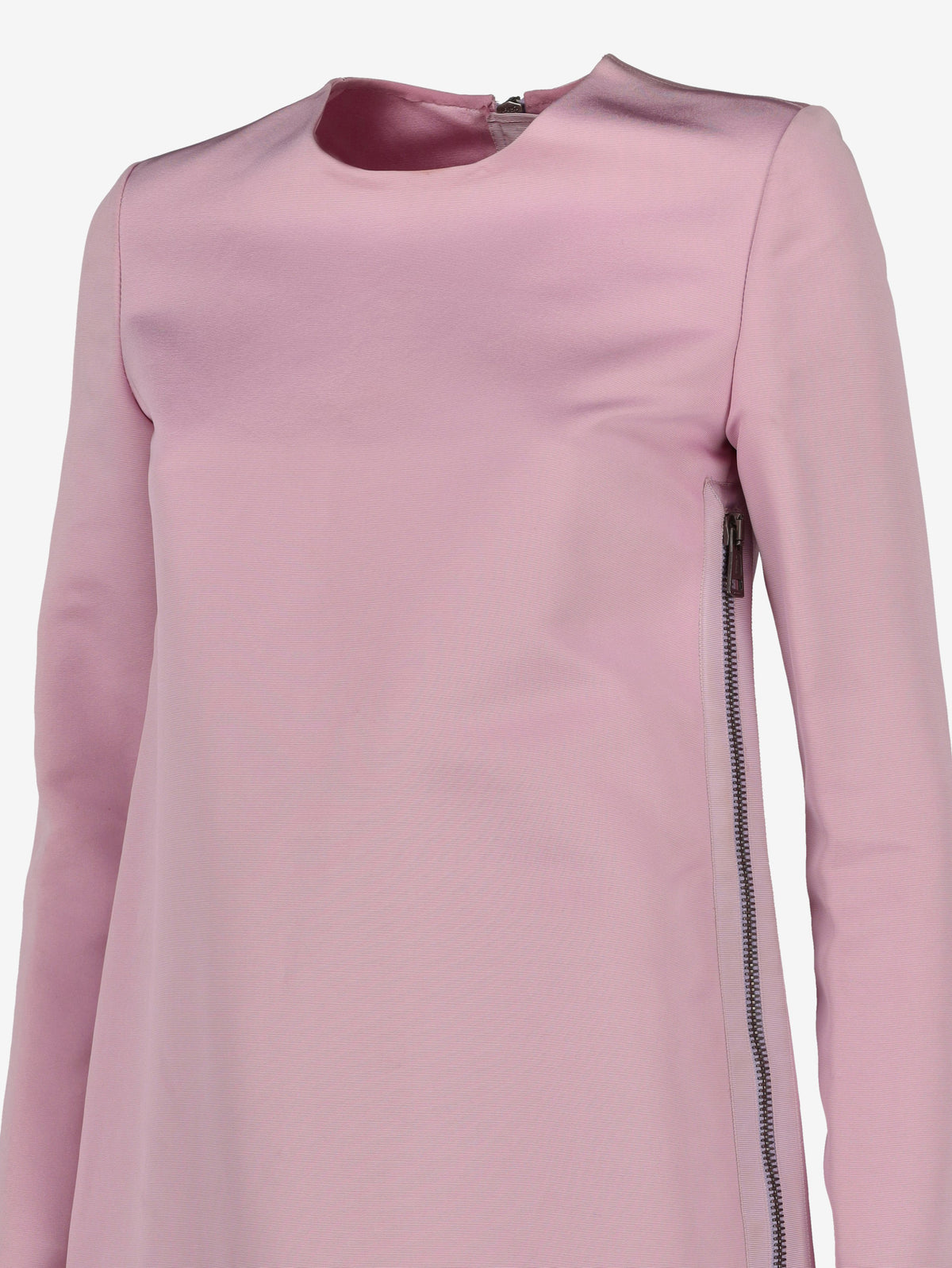 Gucci Structured Long Cady Dress in Dusty Pink with Side Zip AR119  Gucci 
