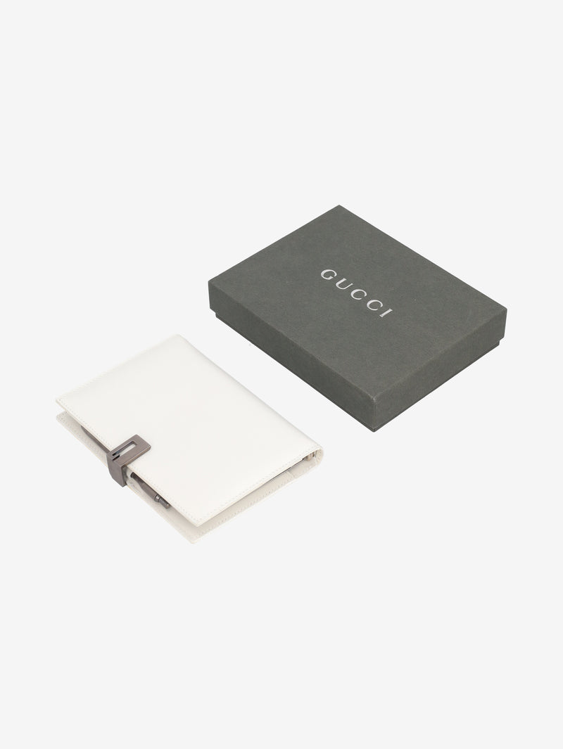 Gucci Mini White Leather Agenda with Box W28926.5  Gucci 