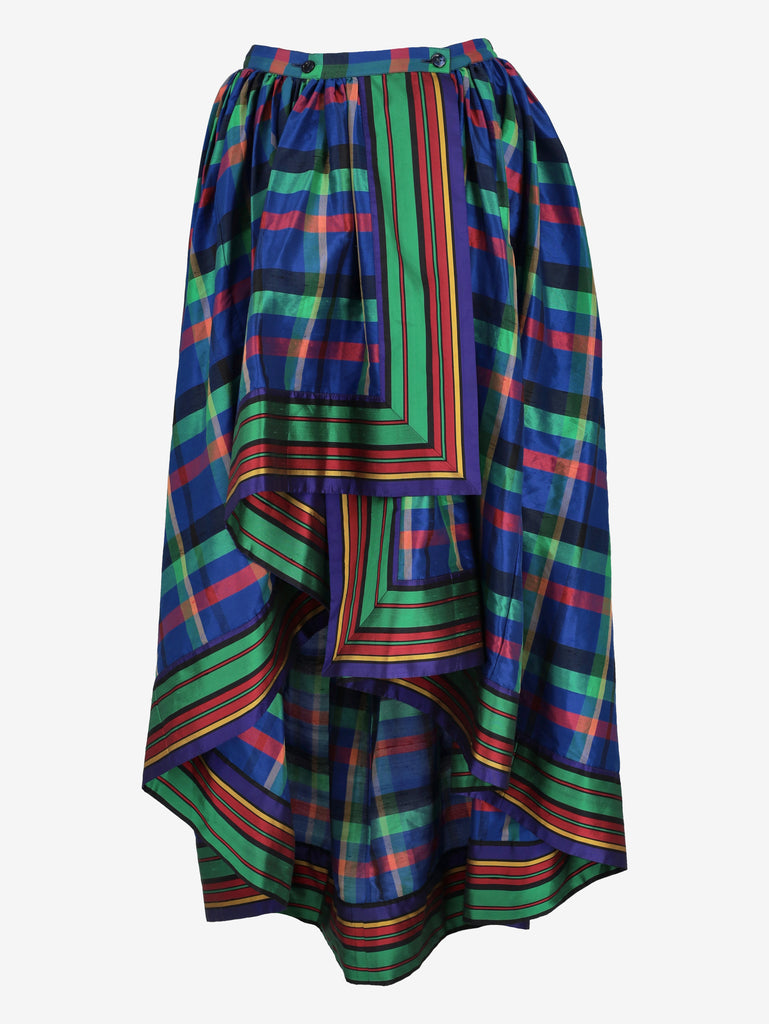 Guy Laroche Vintage Multicolour Asymmetric Check Skirt W191026.15  Guy Laroche 