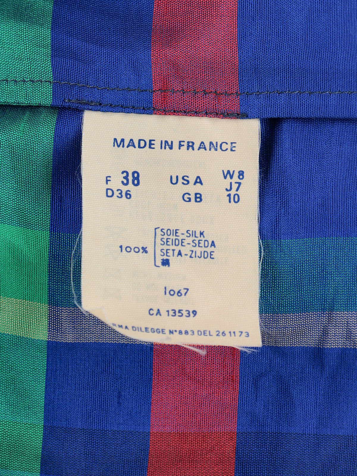Guy Laroche Vintage Multicolour Asymmetric Check Skirt W191026.15  Guy Laroche 