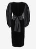 Guy Laroche Vintage Dress with Pleated Puff Sleeves and Matching Belt W191026.17  Guy Laroche 