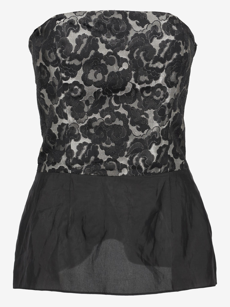 Guy Laroche Sleeveless Rose-Pattern Corset-Style Top W191026.23  Guy Laroche 