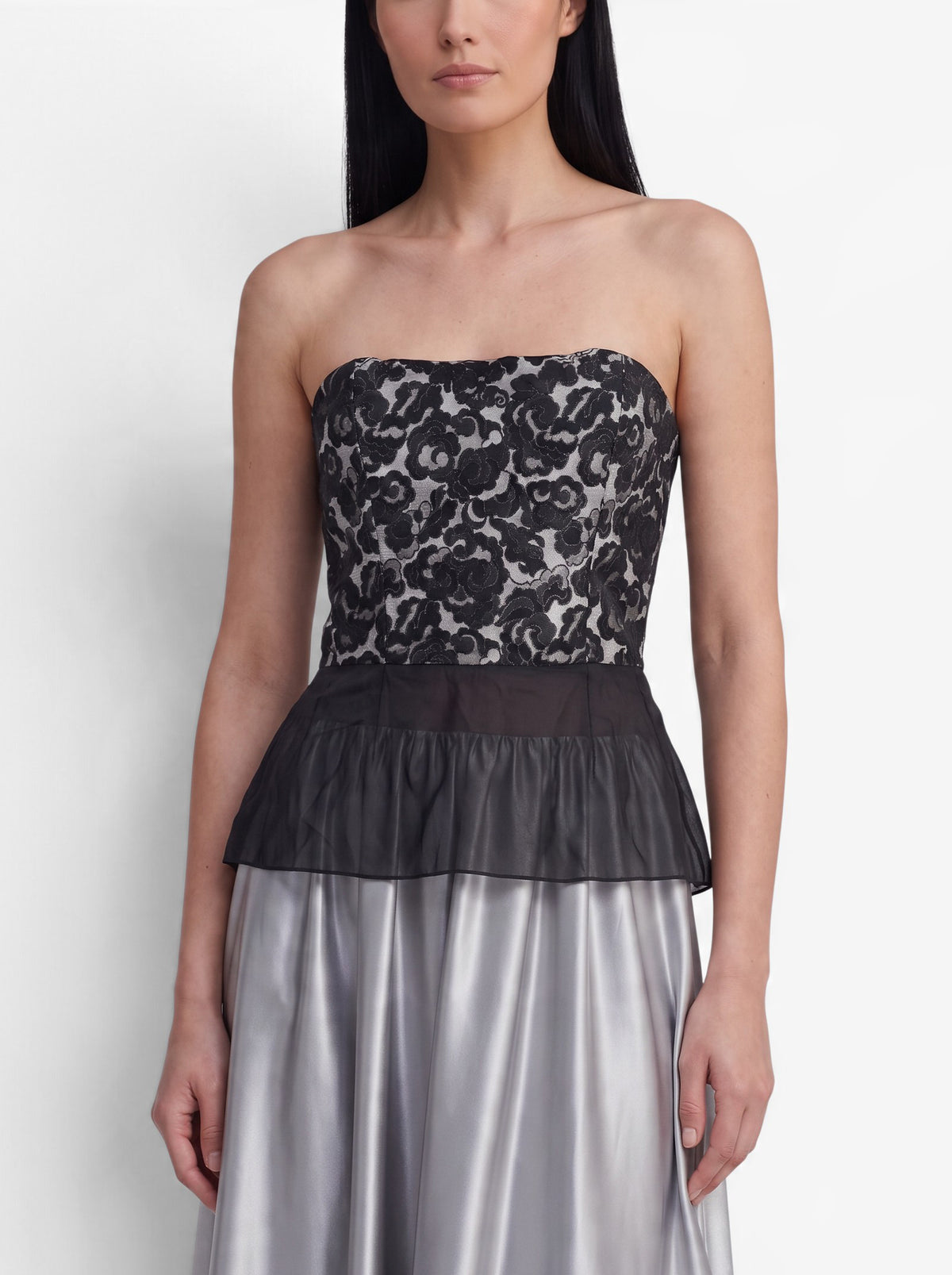 Guy Laroche Sleeveless Rose-Pattern Corset-Style Top W191026.23  Guy Laroche 