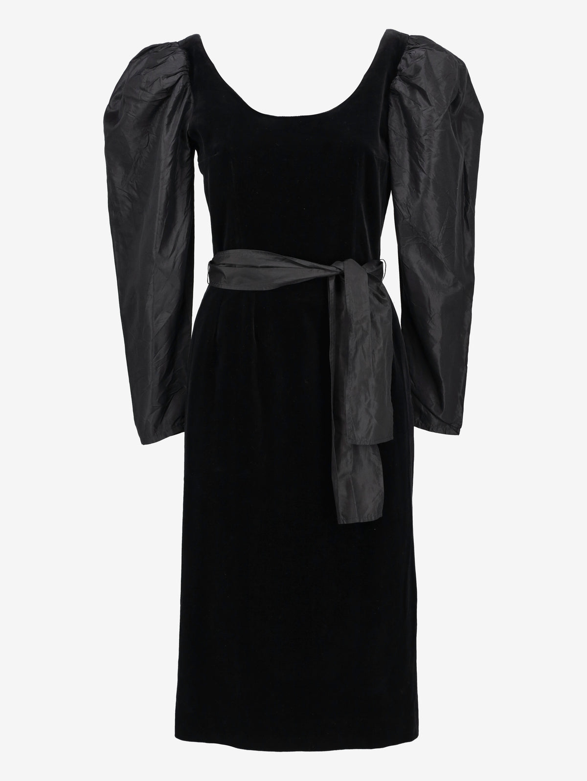 Guy Laroche Black Velvet-Effect Midi Dress W2926.4  Guy Laroche 