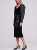 Guy Laroche Black Velvet-Effect Midi Dress W2926.4  Guy Laroche 