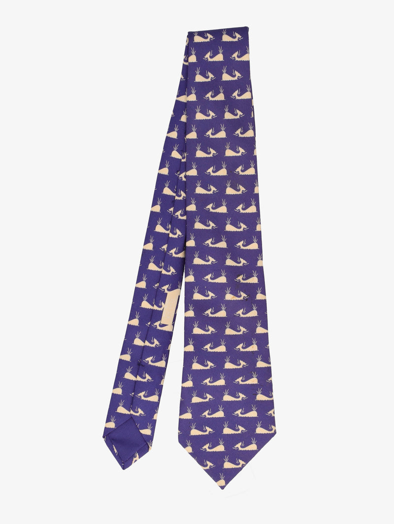Hermès White Wales Print Tie W16062025.6  Hermès 