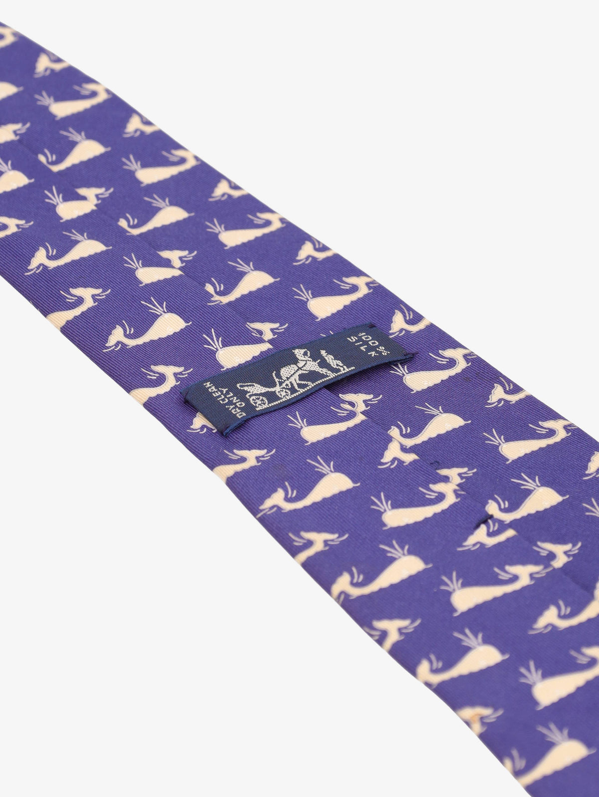 Hermès White Wales Print Tie W16062025.6  Hermès 