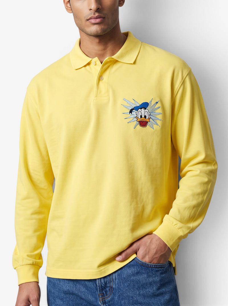 Iceberg Yellow Long-Sleeve Donald Duck Polo MU260921.107  Iceberg 