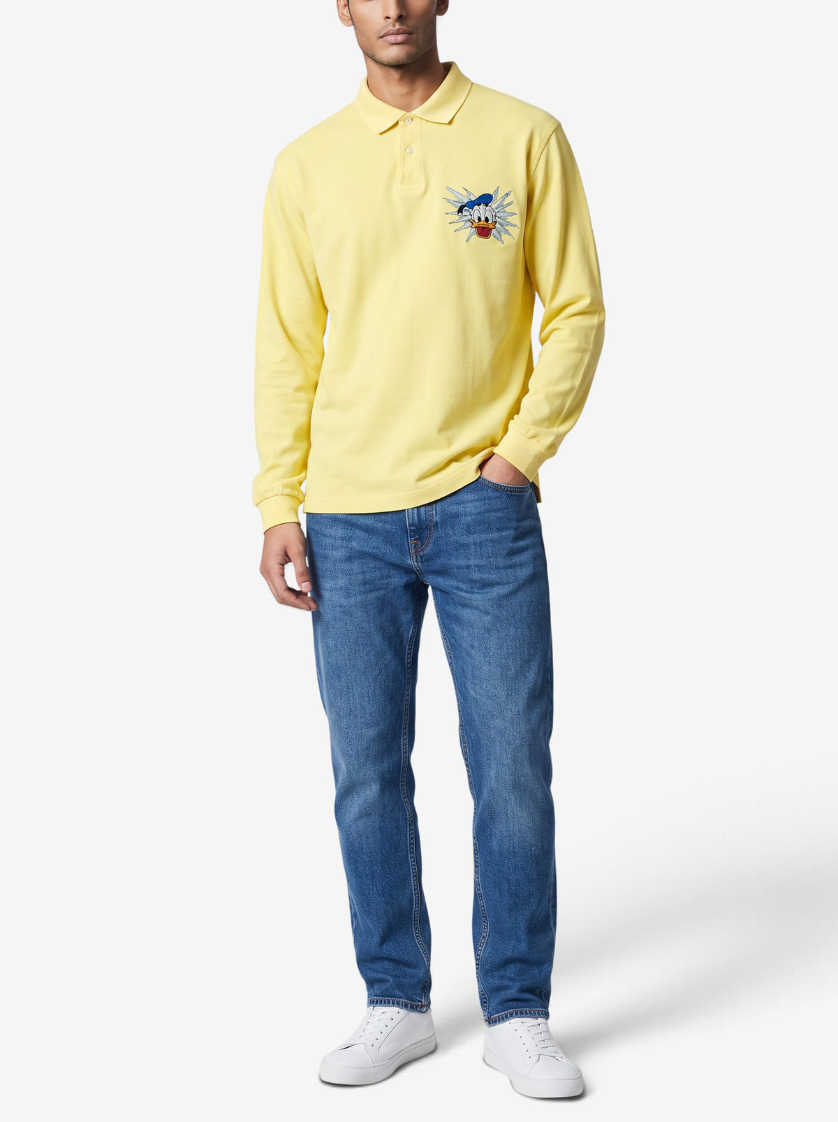 Iceberg Yellow Long-Sleeve Donald Duck Polo MU260921.107  Iceberg 