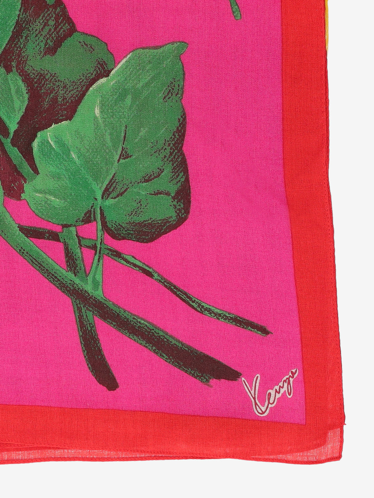 Kenzo Floral and Berry Print Silk Scarf W27526.62  Kenzo 