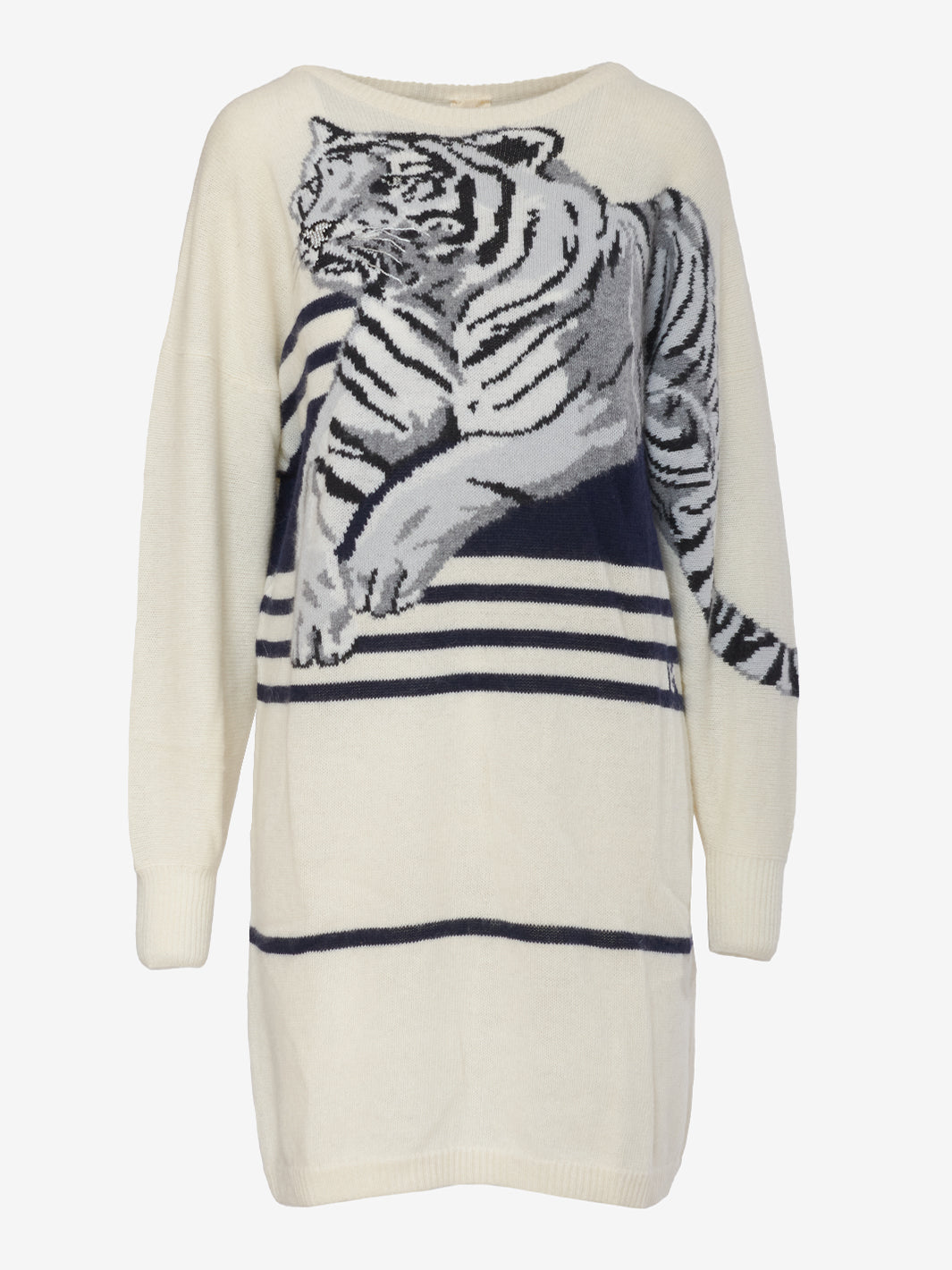 Krizia Wool Tiger Embroidery Dress CVM21.90.31G  Krizia 