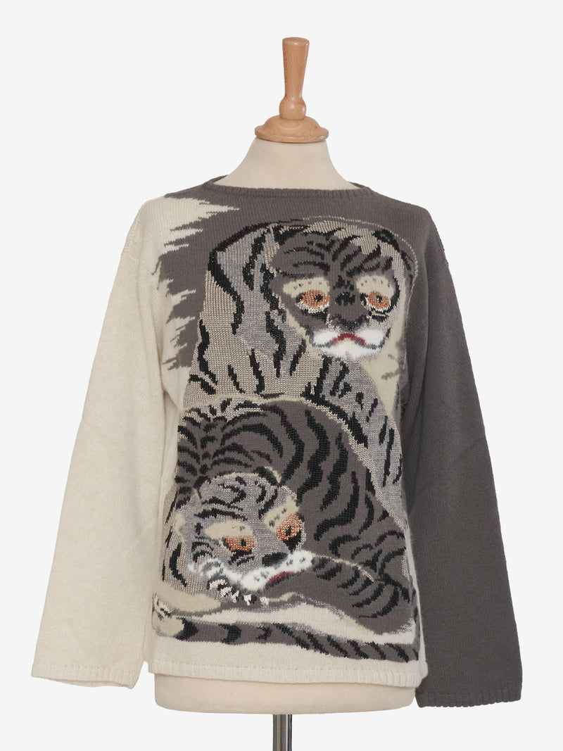 Krizia Hyena Embroidery Sweater CVM21.90.32D-1  Krizia 