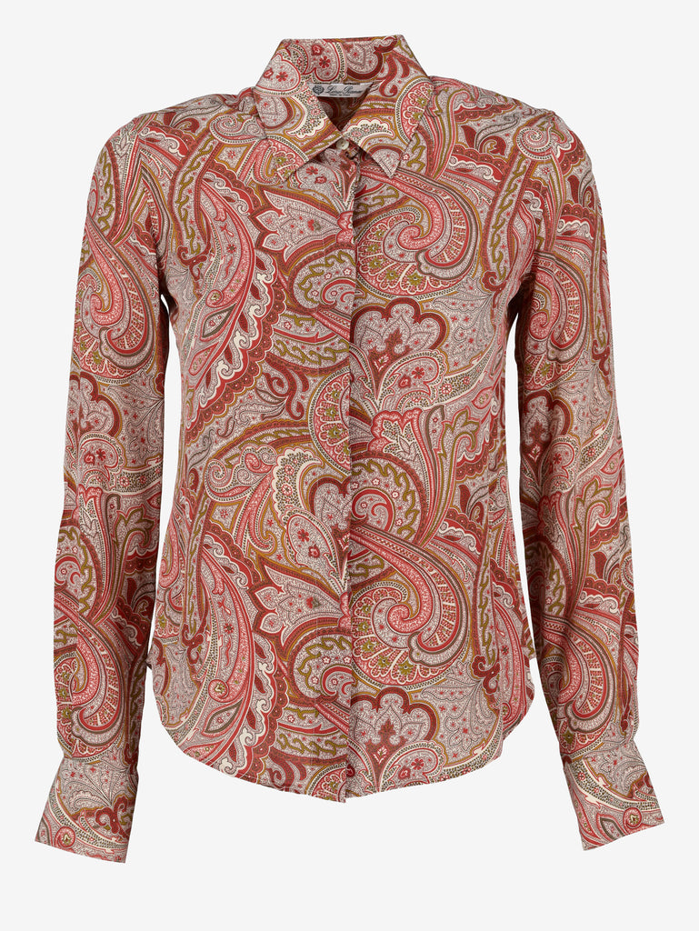 Loro Piana Silk Shirt with Paisley Motif W7426.5  Loro Piana 