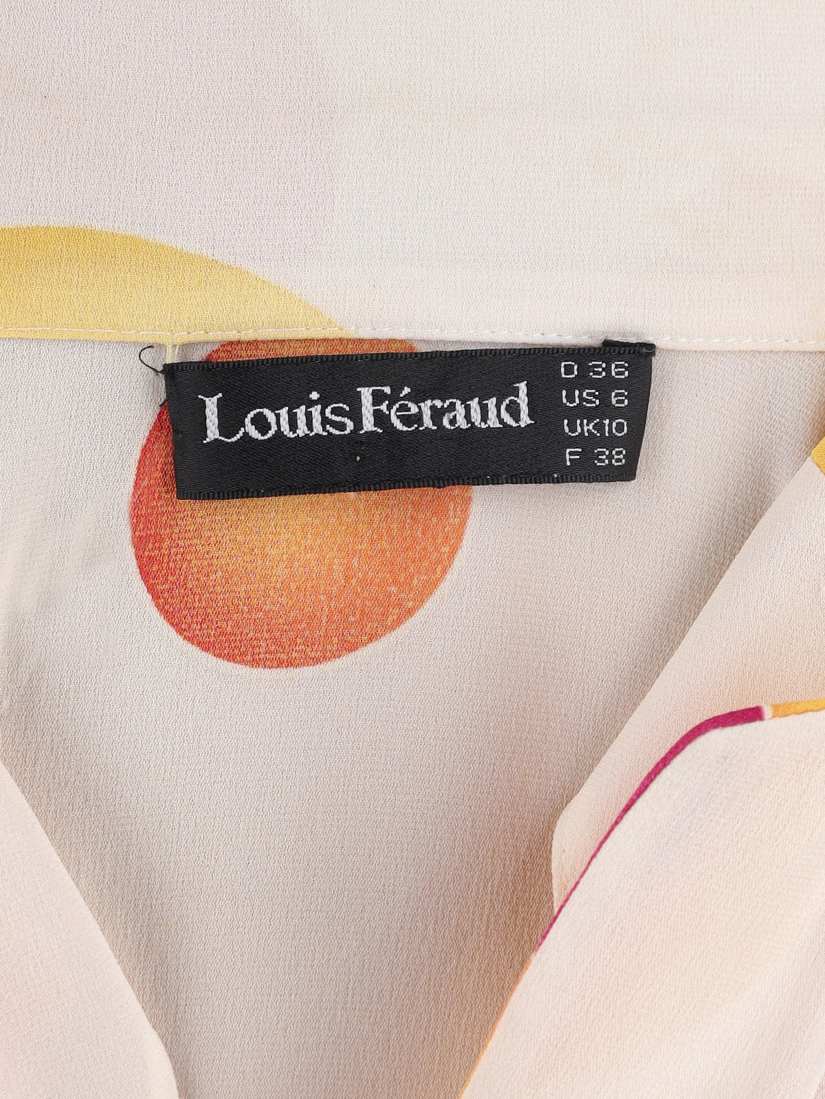 Louis Féraud Silk Shirt with Multicolored Circle Print W7426.10  Louis Feraud 