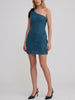 Luisa Beccaria One-Shoulder Textured Midi Dress CVB26.58.3  Luisa Beccaria 