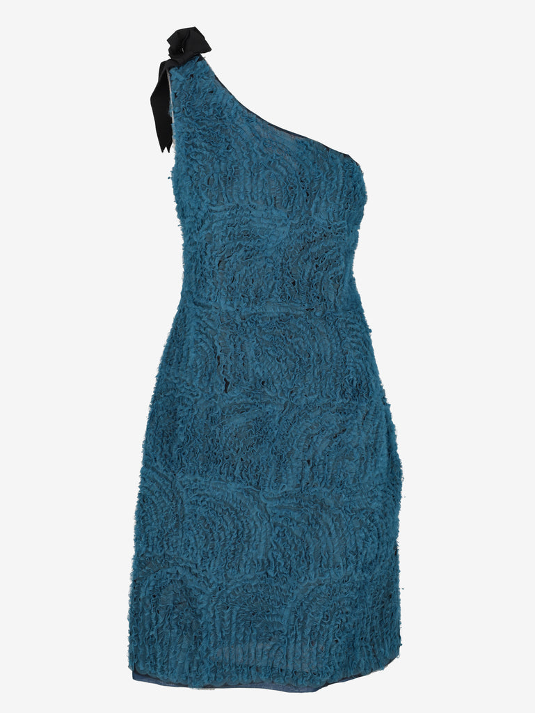 Luisa Beccaria One-Shoulder Textured Midi Dress CVB26.58.3  Luisa Beccaria 