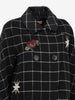 Vintage Double-Breasted Checkered Coat with Patch Details CVM26.22.22  Vintage 