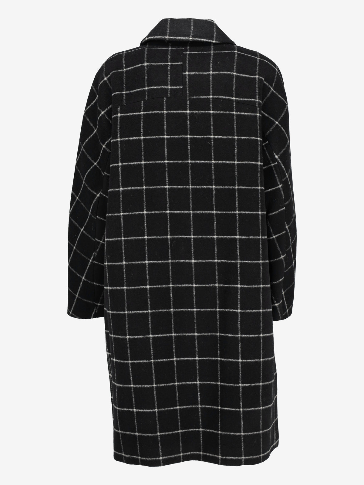 Vintage Double-Breasted Checkered Coat with Patch Details CVM26.22.22  Vintage 