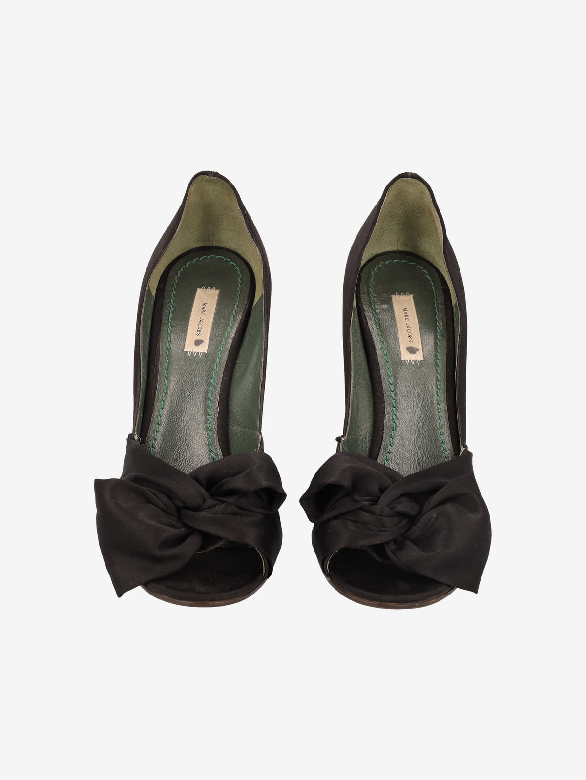 Marc Jacobs Black Satin Bow Mules W2926.49  Marc Jacobs 