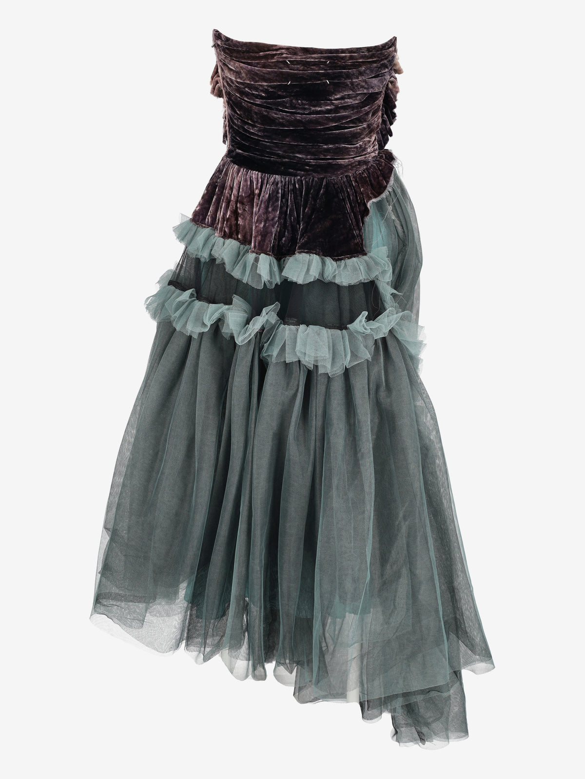 Maison Margiela x Pendleton Ruffled Tulle Midi Dress CVM26.1.13  Margiela 