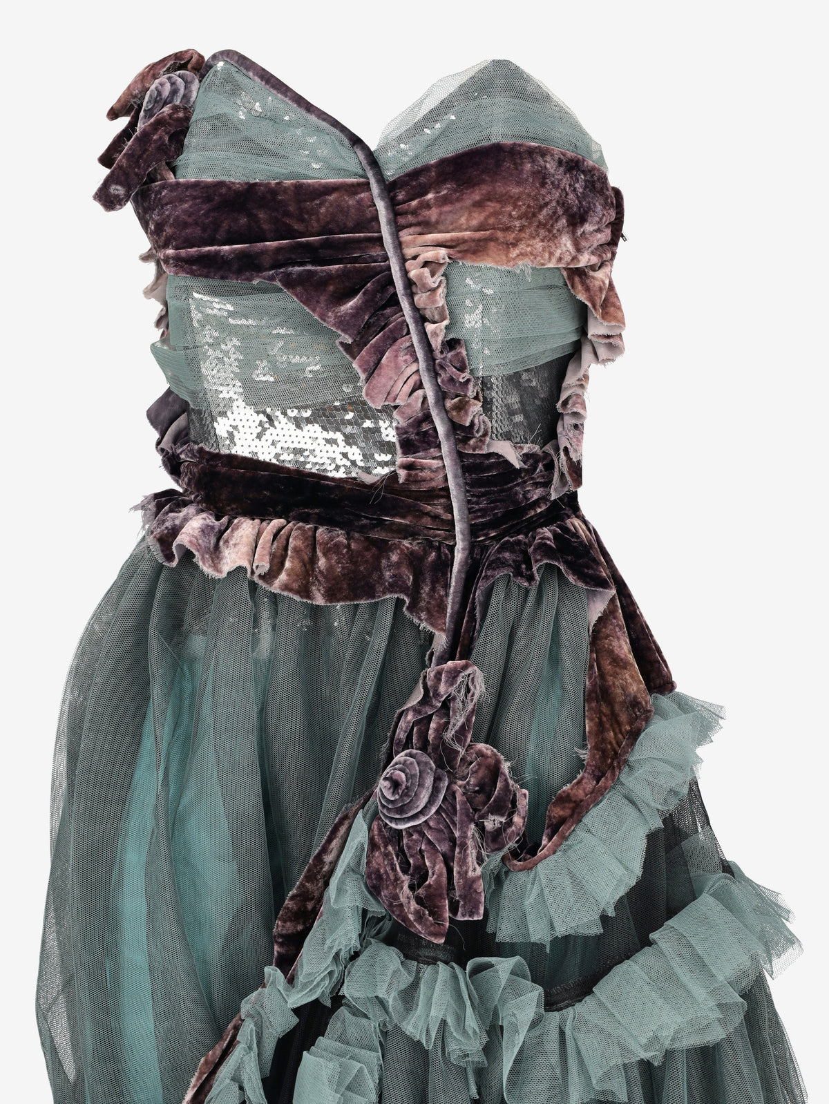 Maison Margiela x Pendleton Ruffled Tulle Midi Dress CVM26.1.13  Margiela 