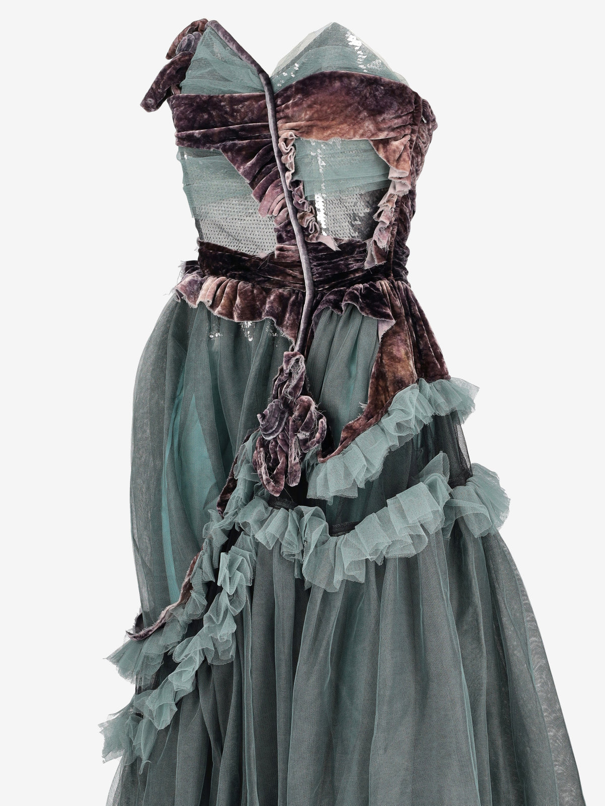 Maison Margiela x Pendleton Ruffled Tulle Midi Dress CVM26.1.13  Margiela 